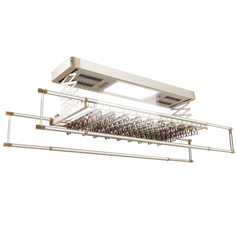 千年舟 电动晾衣架 Q60-9MC 语音声控 智能电动升降式遥控 风干烘干款晒衣架