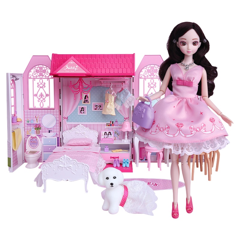 安丽莉梦想家园屋洋娃娃套装大礼盒别墅城堡屋洋娃娃公主玩具