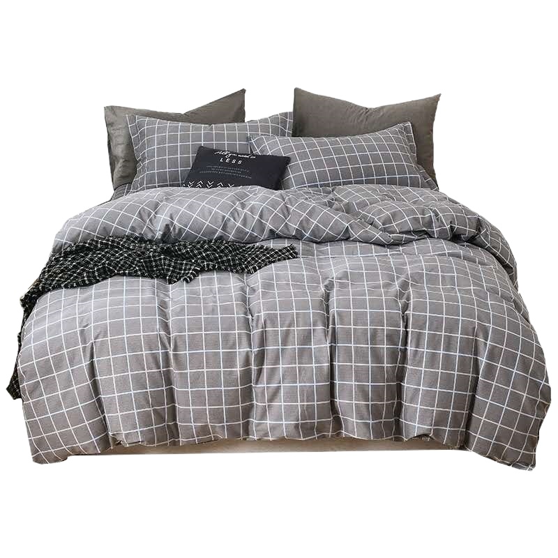 灰色格纹两件套(被套+被芯) 1.5m*2.3m