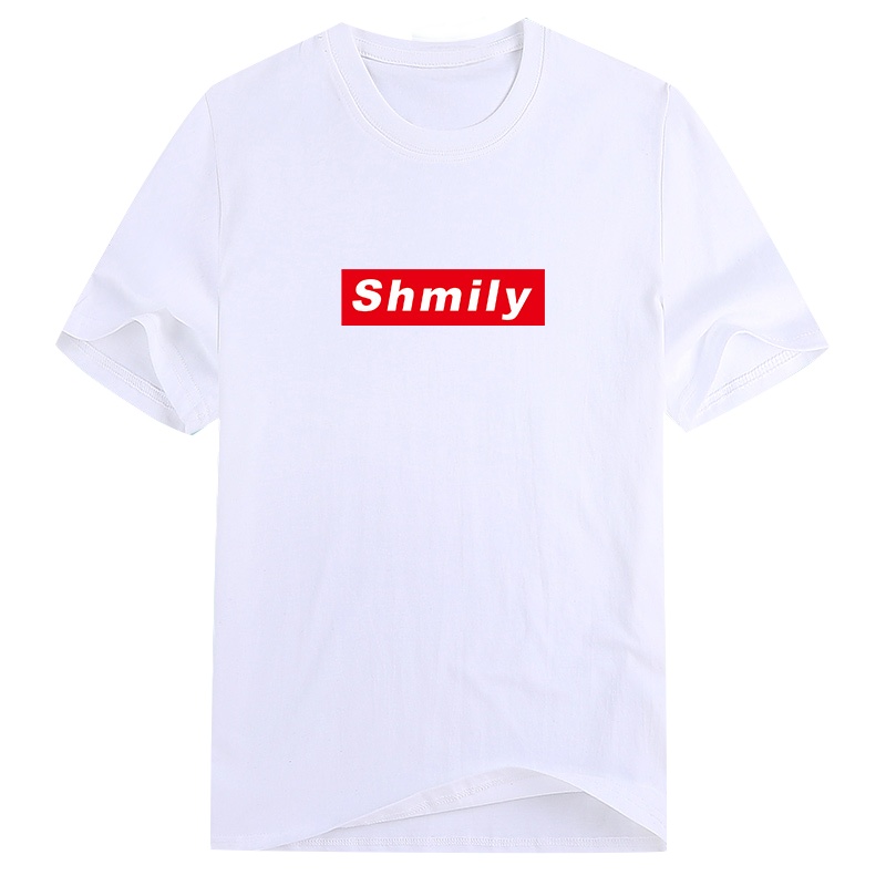 鸭鸭(yaya)夏季男士短袖T恤2021年新款宽松打底休闲潮流百搭印花圆领