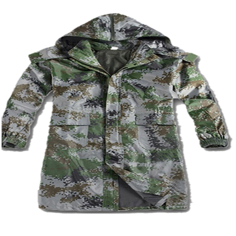 苏识 S-S037 男女连体长款带帽雨衣(计价单位:件)迷彩