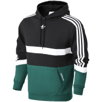 阿迪达斯三叶草男服卫衣拼接撞色套头衫休闲运动服GJ6718