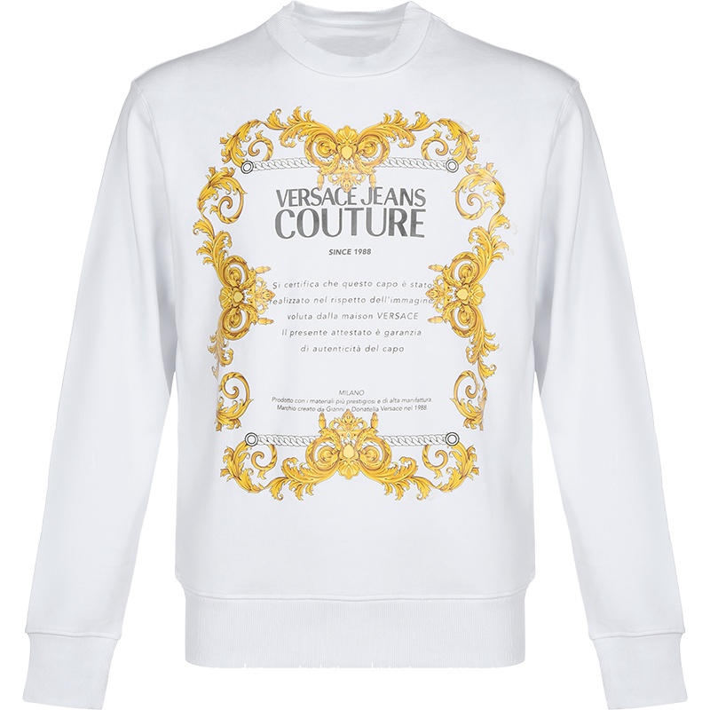 VERSACE JEANS COUTURE 范思哲 男士 棉质圆领长袖卫衣运动衫 B7GZA7TT 30318
