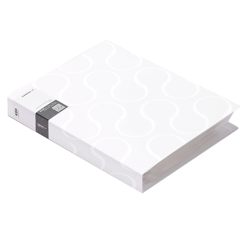 三木SUNWOOD资料册高端设计款A4纯白袋透明插页袋20/40/60学生用白色文件夹子多层钢琴乐谱夹小清新简约试卷夹