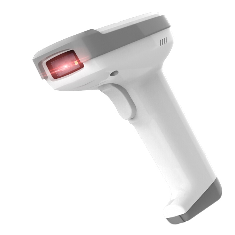 得力(deli)14952条码扫描器 白色二维码有线扫描枪 影像扫描快速办公有线USB连接