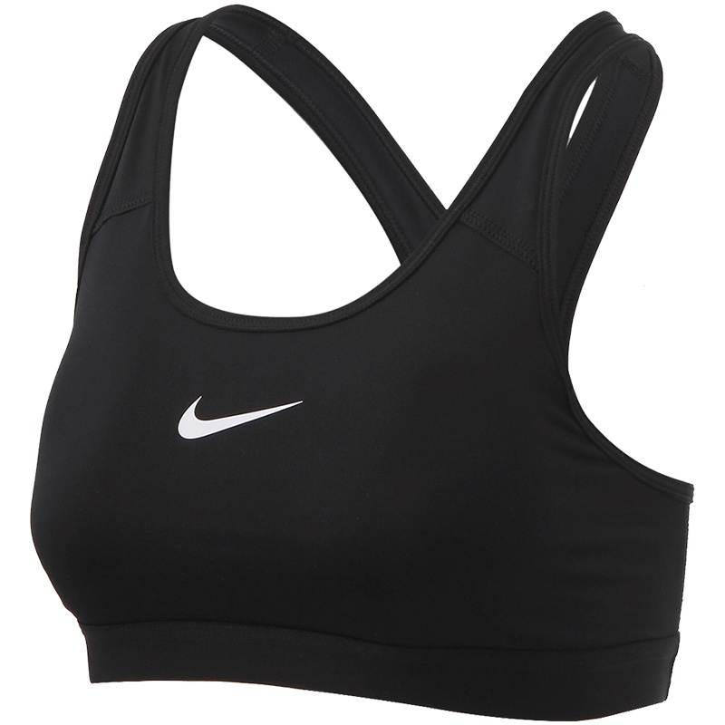 【自营】NIKE耐克女装健身训练胸罩跑步紧身运动胸衣823313 L 823313-010黑+白