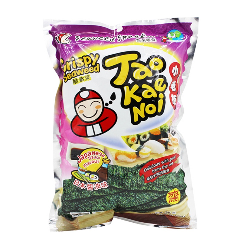 [日本酱油味]小老板(TAO KAE NOI)老板仔海苔脆紫菜日本酱油味 32g/袋 进口休闲零食儿童零食 泰国进口