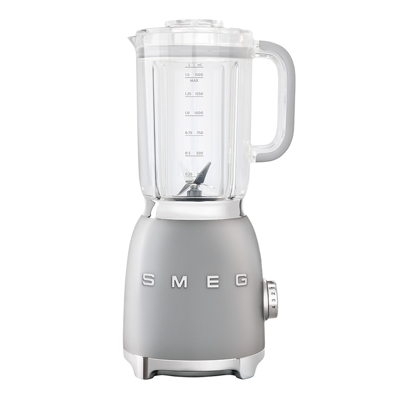 SMEG斯麦格意大利进口复古果汁机榨汁机破壁机电动搅拌机料理辅食机BLF01 太空银