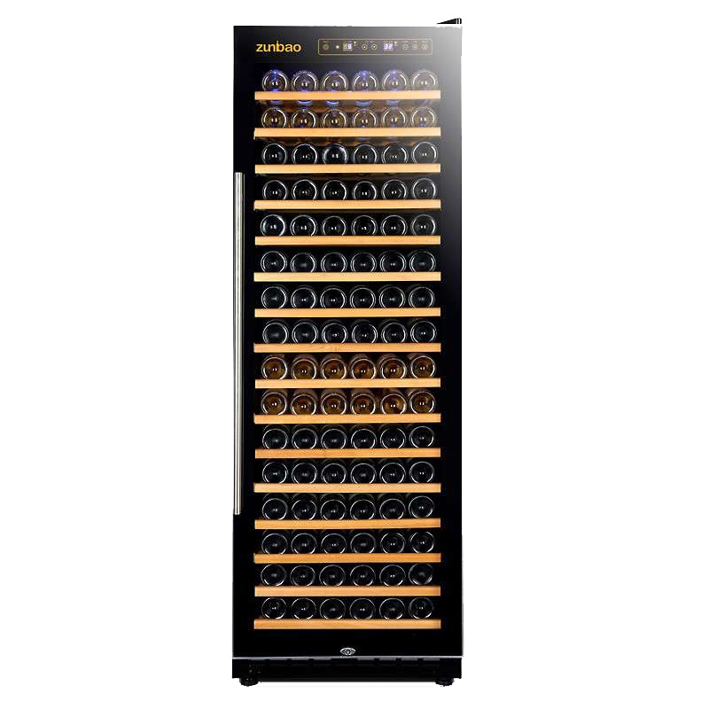尊堡 BJ-508A 智能恒温酒柜 玻璃展示冷藏红酒柜茶叶饮料药物柜移动酒窖 黑色 满配