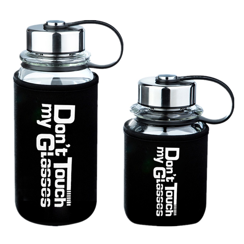 赞恩大容量高硼硅玻璃杯泡茶杯男女双层过滤玻璃杯创意便携随手杯带茶隔水杯儿童杯女同学花茶杯