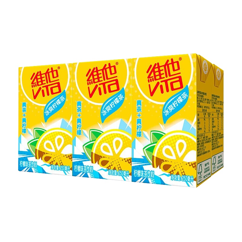 维他冰爽柠檬茶250ml*24盒整箱美味清爽畅饮