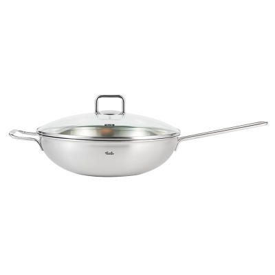德国菲仕乐/Fissler 马克普乐30cm 不锈钢单柄中式炒锅 不锈钢炒锅炒菜锅 高品质不锈电炉电陶炉电磁炉燃气灶通用