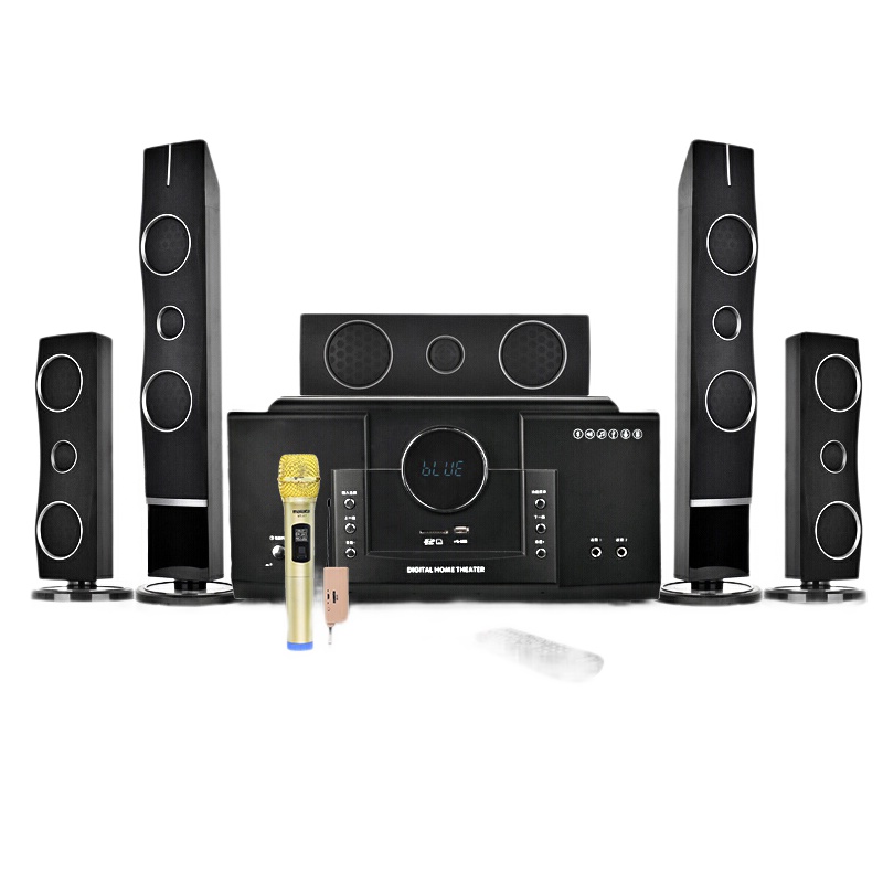 现代 HYUNDAI 家庭影院音响组合KTV套装 模拟5.1音响设备客厅电视家用壁挂落地音箱 H3+万利达VT16