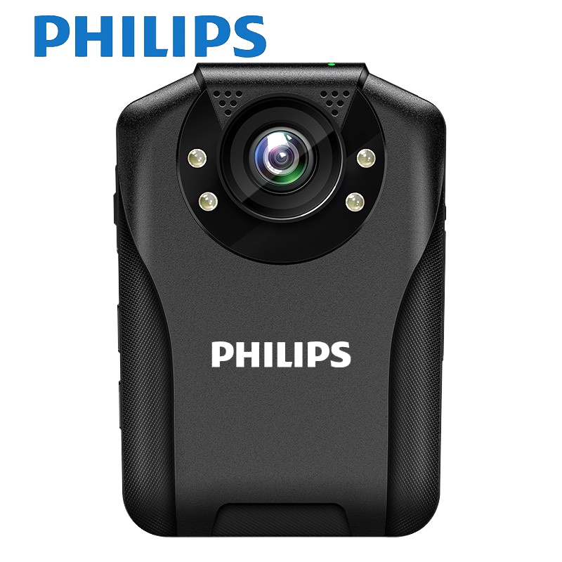 飞利浦(PHILIPS)执法记录仪VTR8201+64G小型便携高清微光夜视摄像头全彩胸前佩戴 自带肩夹15小时续航