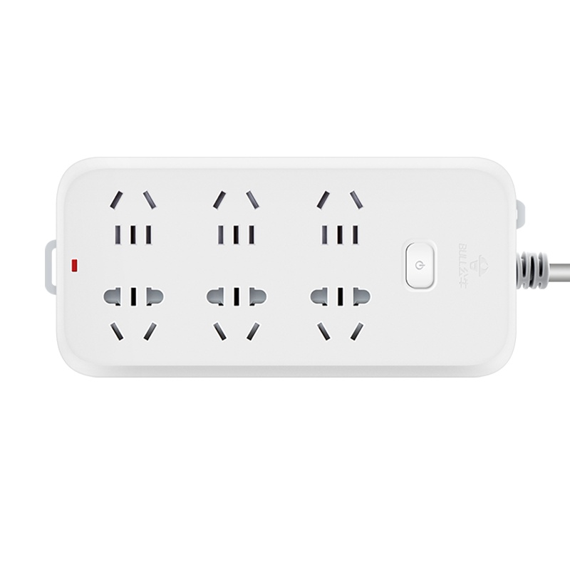 公牛(BULL)插座 GN-B5060 新国标6插位总控开关全长1.8米 带保护门电源插座/接线板/拖线板