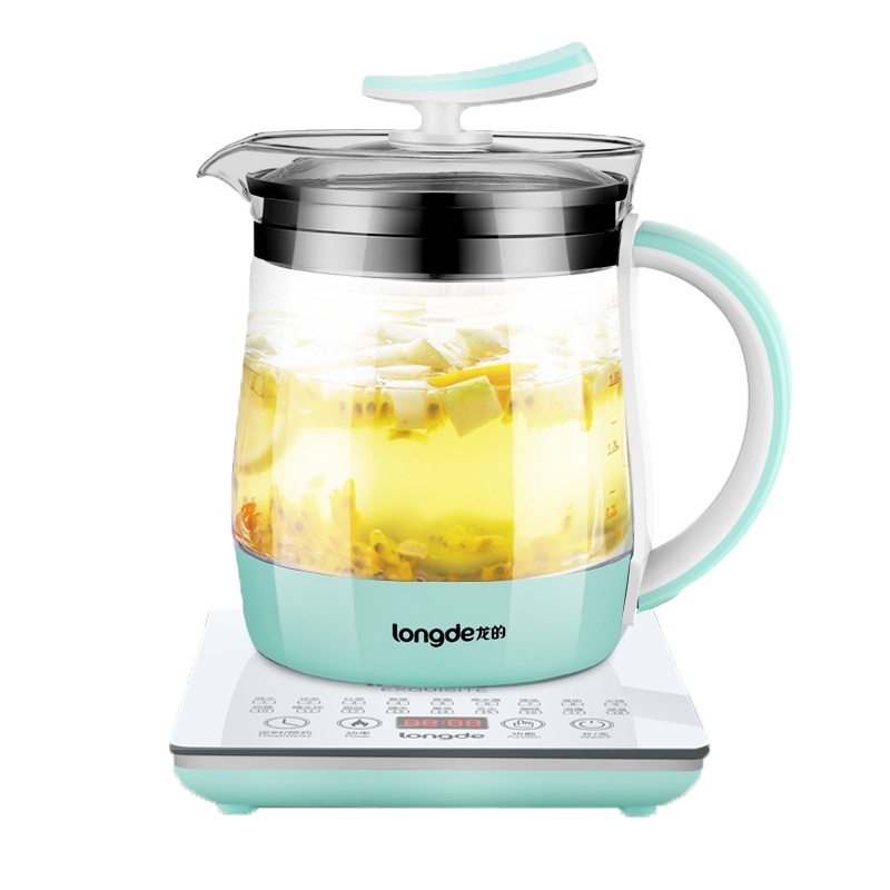龙的（longde） 家用玻璃烧水壶花茶 可预约定时 LD-YS1520 养生壶