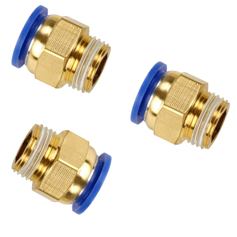 冰禹 SNll-27 气动快插快速接头公制螺纹直通PC4/6-M6/8/10/12 PC8-M8*1.25 20个