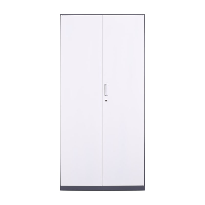 臻远文件柜办公柜钢制铁皮柜资料档案储物柜拆装窄边柜灰白色加厚款 铁门对开