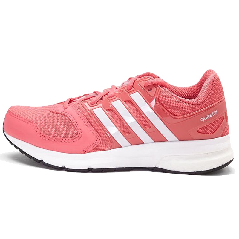 阿迪达斯女鞋粉色跑步鞋2秋questarboost运动鞋女缓震休闲鞋-BA9511