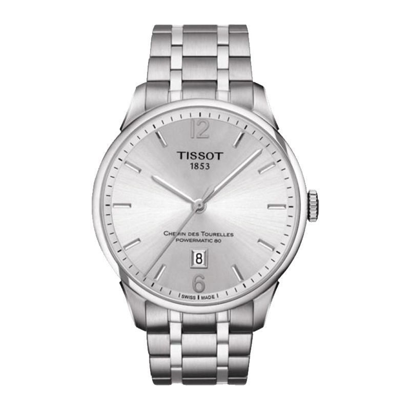 天梭(TISSOT)杜鲁尔系列自动机械时尚商务休闲钢带男士手表T099.407.11.037.00