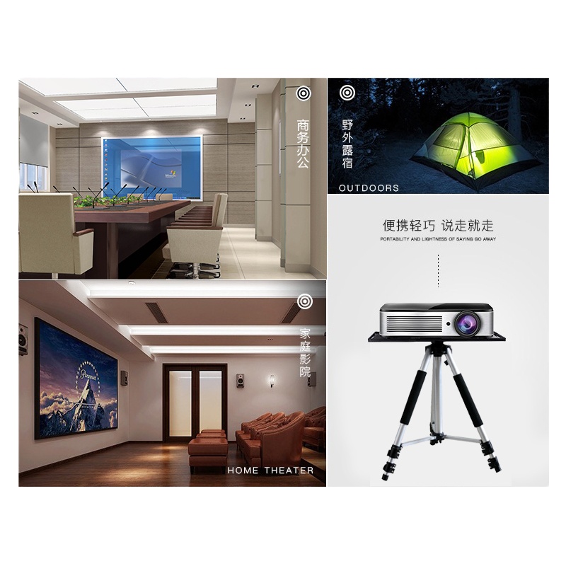 悟印像 投影仪三角支架 家用投影机伸缩支架 通用可伸缩(三档)可移动三脚架