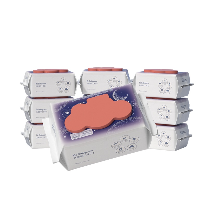 babycare婴儿湿巾 宝宝手口多用婴儿湿纸巾新生儿湿巾 80抽*10包成人可用