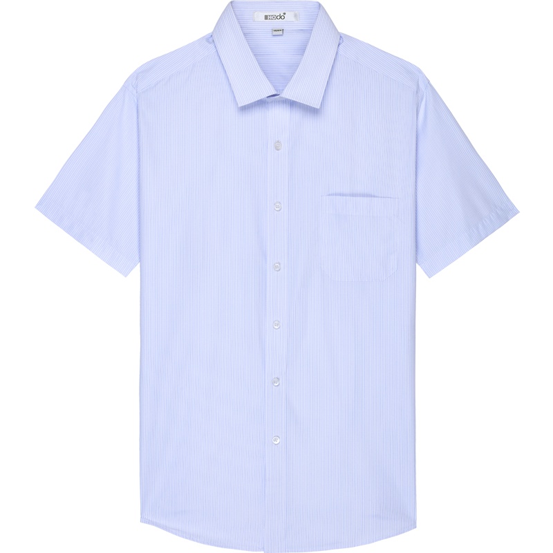 HODO红豆男装 男士短袖衬衫 夏季新品男士商务休闲衬衫条纹提花短袖衬衫