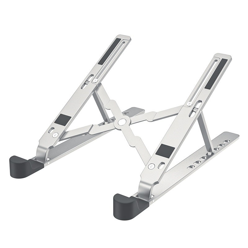 晶华 笔记本电脑支架/托架/底座/漆上桌 桌面增高托架散热器 折叠便携式苹果MacBook手提底座升降 黑色N552