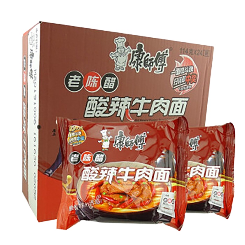 SNWQ康师傅经典酸辣牛肉24袋/箱 按箱起售