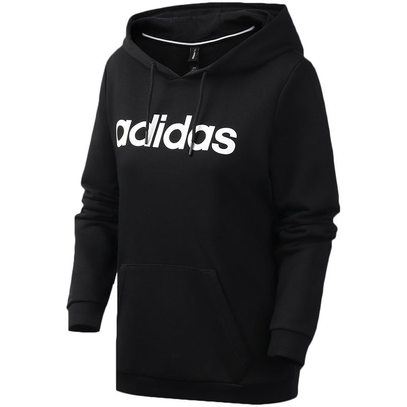 adidas阿迪达斯NEO女装logo款运动服休闲连帽卫衣套头衫EI4665