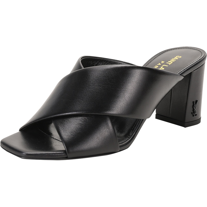 圣罗兰 SAINT LAURENT 女士皮革LOULOU穆勒凉鞋拖鞋472035 AKPVV