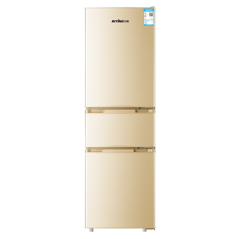 日樱(RIYING)178升三门冰箱 小型家用 租房宿舍 冷藏冷冻 电冰箱直冷 中门软冷冻 节能低噪BCD-178