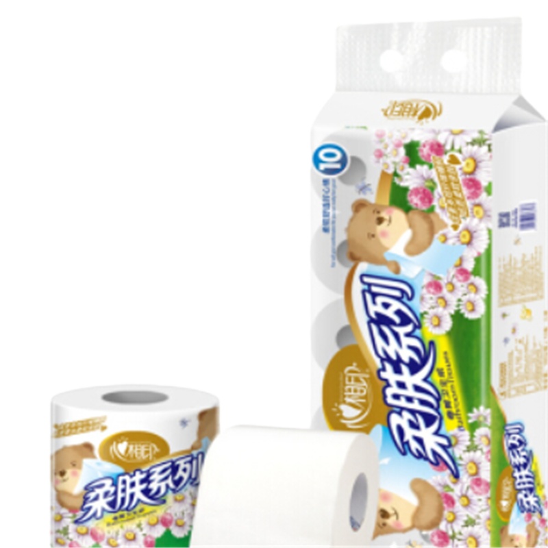 心相印卷纸 柔肤系列卫生纸巾3层180g*10卷筒纸厕纸(提装销售)