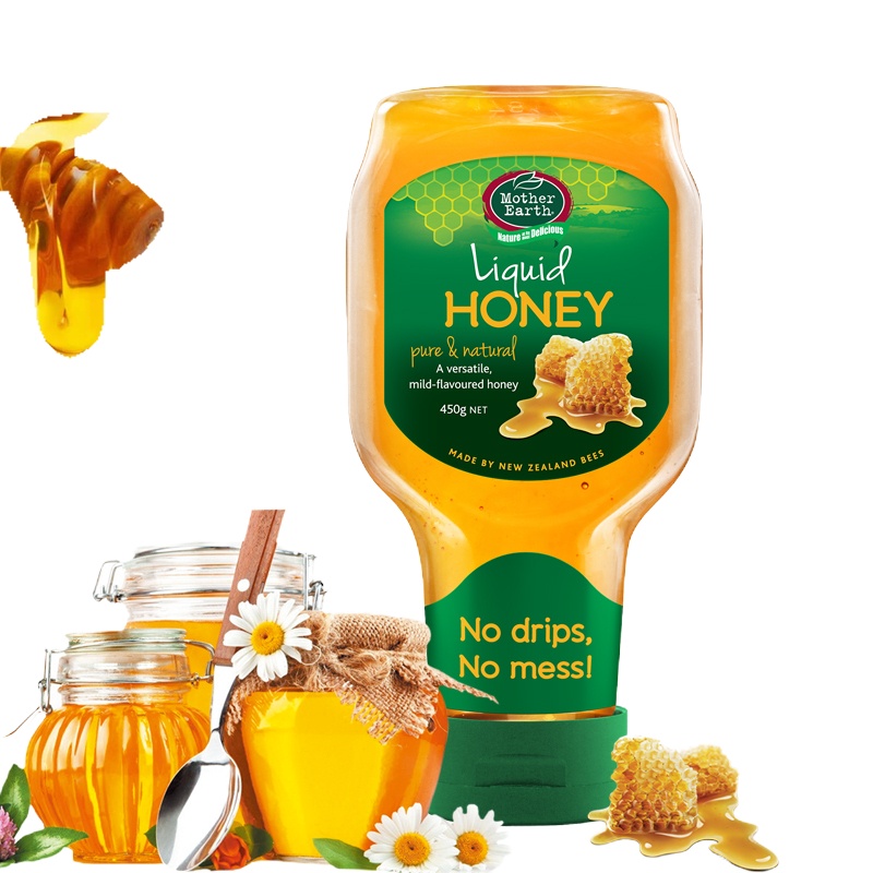 新西兰原装进口Mother Earth妈妈农场百花蜂蜜450g/瓶