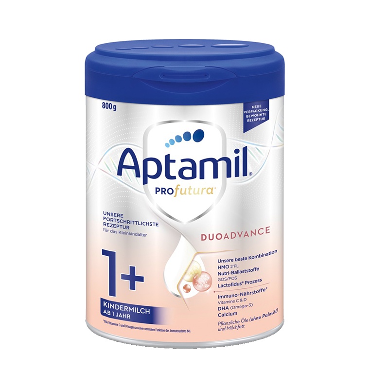 德国Aptamil爱他美白金版HMO 安心罐 婴幼儿配方奶粉1+段 1岁以上 800g/罐 3罐 免邮包税
