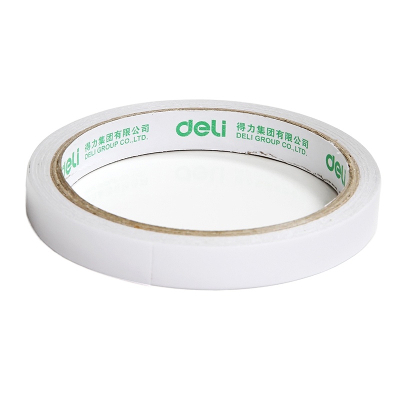 得力(deli)30401 棉纸 双面胶带12mm*10y(9.1米)24卷/袋
