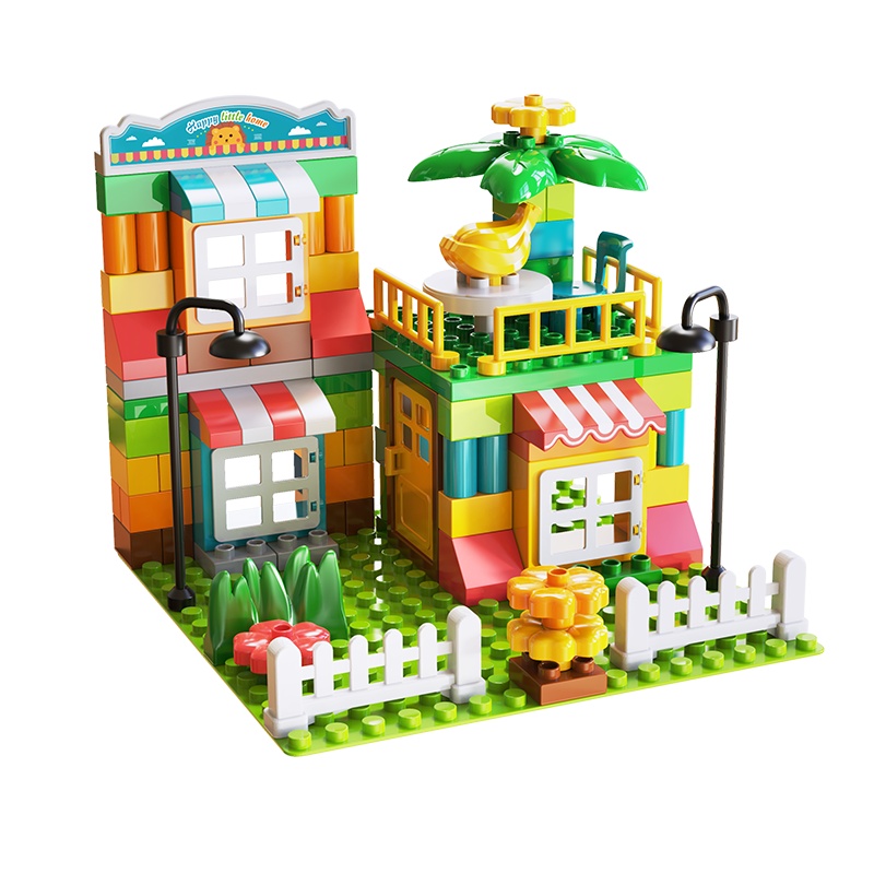 费乐100颗粒小房子积木儿童益智力拼装积木男女孩子百变拼插玩具1625-1