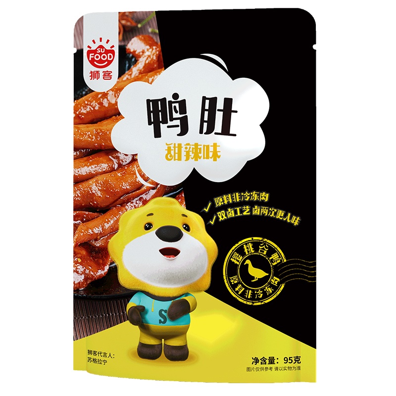 狮客[苏宁自主品牌]甜辣鸭肚鸭肉零食95g