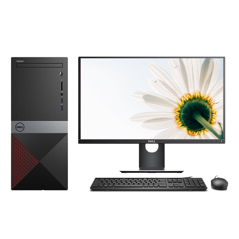 戴尔(DELL)成就3888 十代 高性能 商用办公 家用娱乐 台式机电脑整机全套 23.8英寸屏 定制(Intel i3-10100 16GB 1TB 集显 无光驱)
