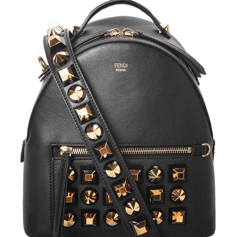 FENDI/芬迪 女包金色铆钉单肩背包 8BT281 22x24x10CM