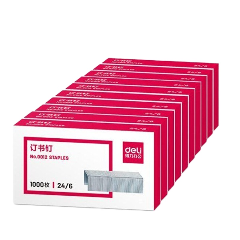 得力(deli) SJ 0012订书钉12#(1000枚/盒) 15盒装