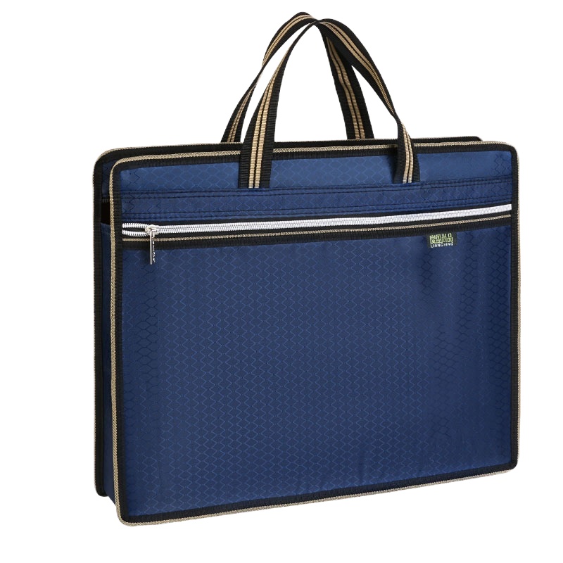 瑞时 文件袋帆布商务办公包学生手提资料拉链立体休闲手提袋