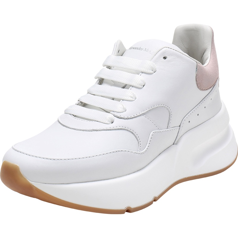 Alexander McQuee亚历山大·麦昆 女款皮革系带休闲鞋运动鞋小白鞋 586409 WHRUB
