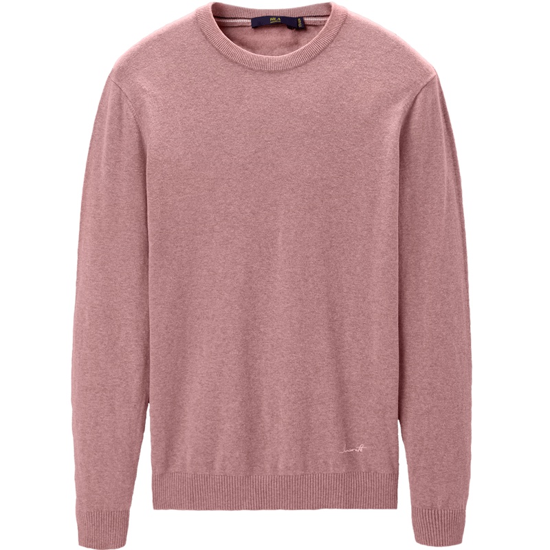 HLA海澜之家舒适圆领长袖针织衫2019秋季柔软简约针织衫男HNZAD3R066A