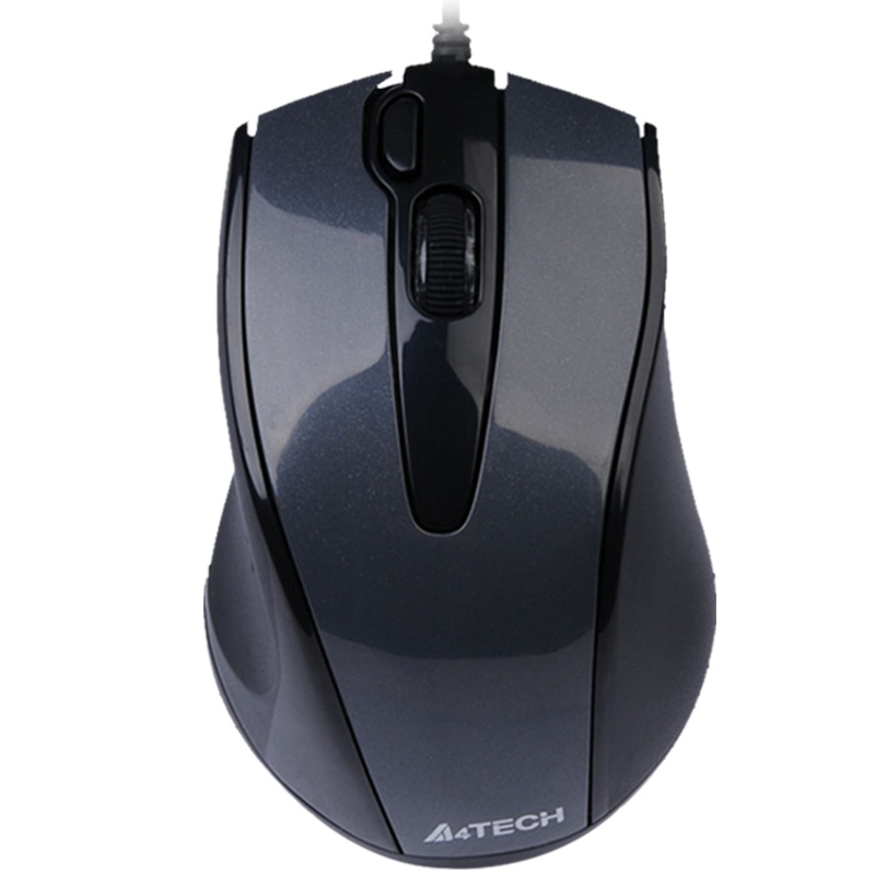 双飞燕 台式机笔记本电脑办公家用有线鼠标 USB口游戏鼠标N-500F 黑色静音款