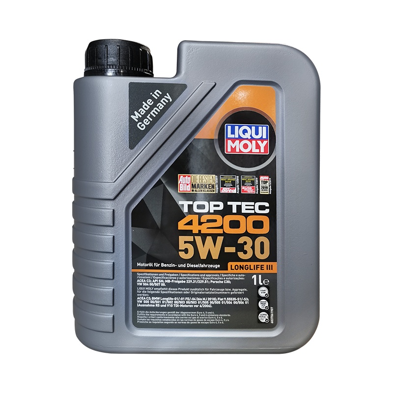 力魔(LIQUI MOLY) 顶技4200 全合成机油 5W-30 C3 SN 1L 德国原装进口