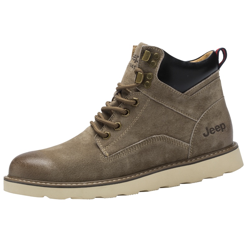 Jeep吉普男鞋英伦潮流百搭透气耐磨休闲高帮马丁靴