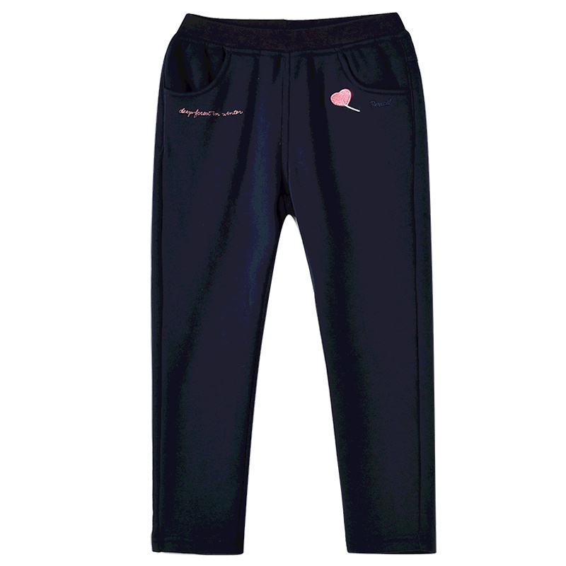 铅笔俱乐部童装2019冬季新款女童加绒针织裤中大童保暖长裤