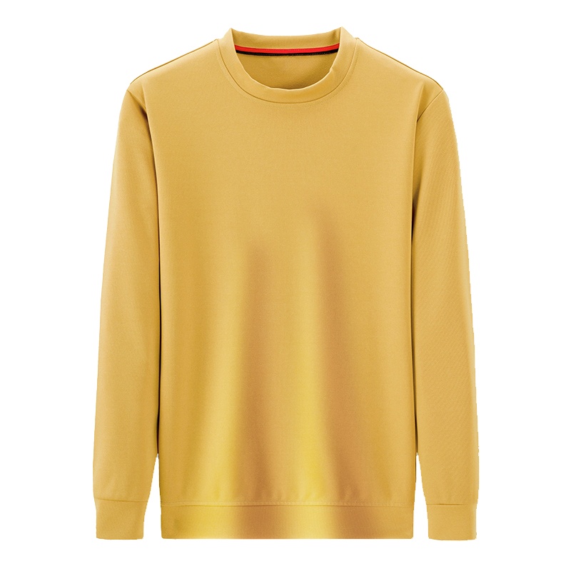 蓝缕金(LANLVJIN)男士卫衣春秋季2021新品圆领套头纯色打底衫青年省插袋弹力上衣韩版休闲无连帽体恤