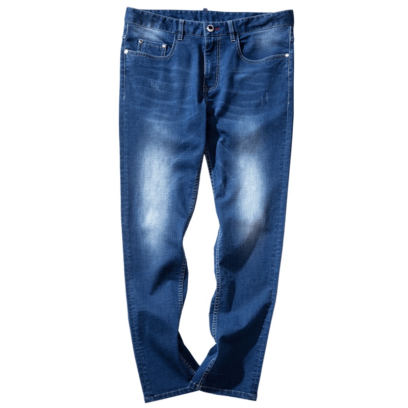 千纸鹤男士蓝色牛仔裤子 春夏季韩版潮流修身休闲长裤男80118